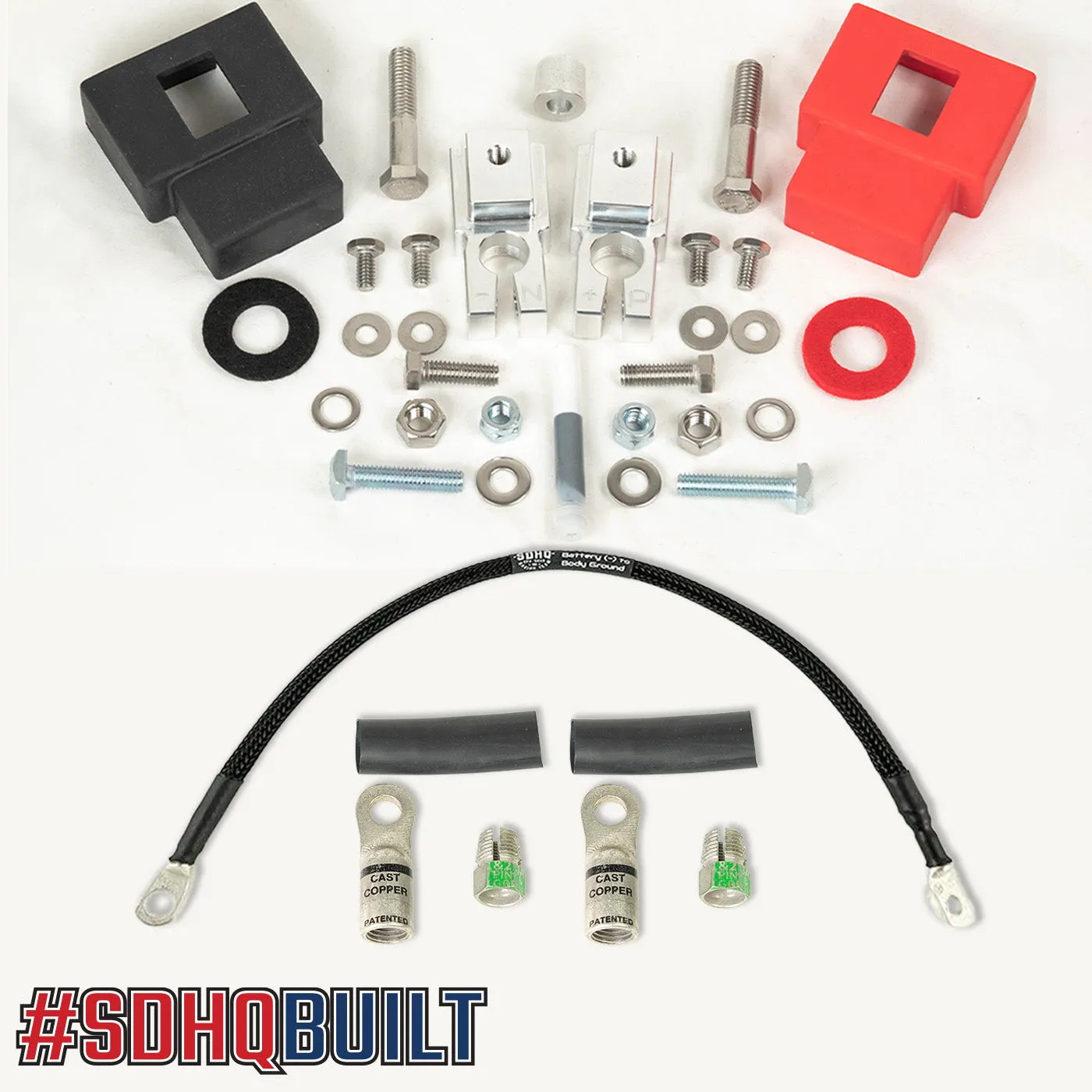 '17-19 Ford F250/350 SDHQ Built Billet Single Battery Terminal Kit