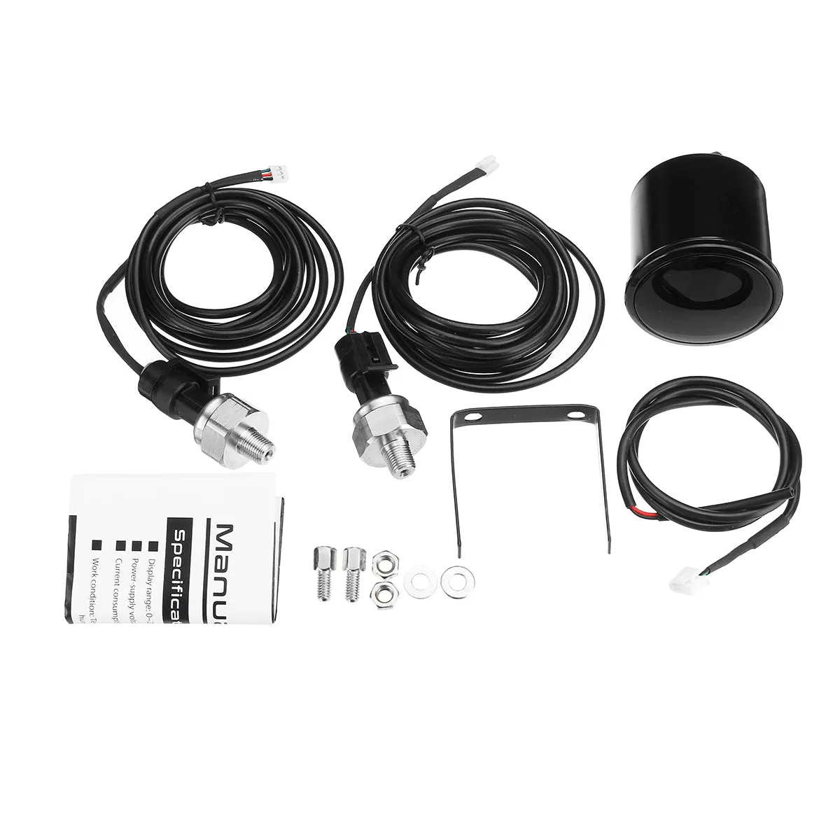 2'' 52mm LED Dual Digital Air Pressure Gauge PSI Air Suspension Meter with Sensors
