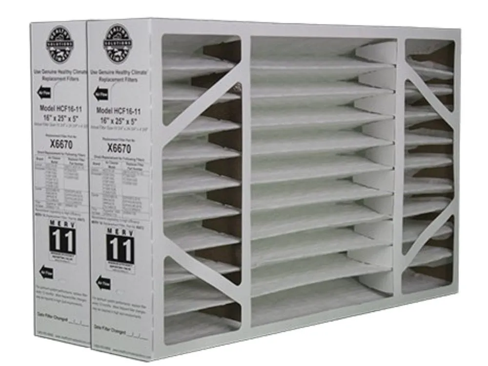 2 Pack of X6670 Lennox OEM Merv 11 Filter Media 16'X25'X5' Fits X6660 HCC16-28 Genuine Lennox X6670