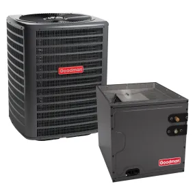 2 Ton Goodman 13.4 SEER2 Air Conditioner & Coil Cooling System – 17.5” Coil Width Upflow/Downflow Installation