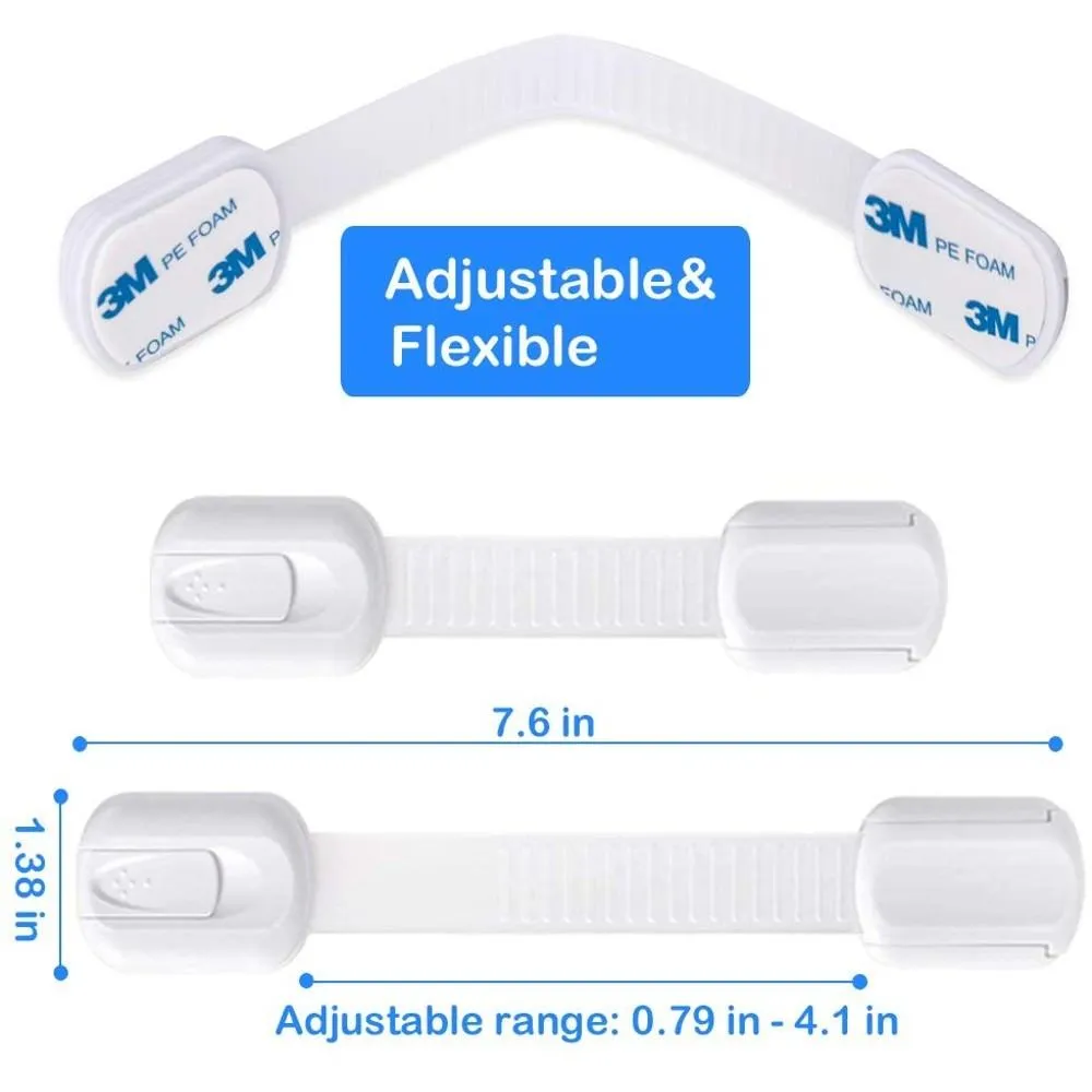 8-Pack: Child Safety Cabinets Strap Locks