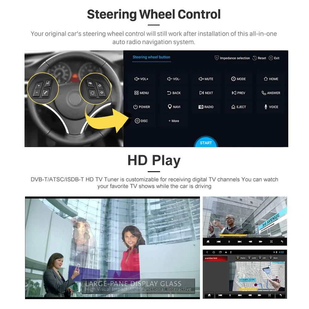 9 Inch Android 11 Car Player Bluetooth Hands-free HD Touch Screen