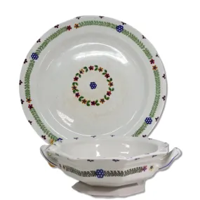 Adams China 12.5" Round Serving Platter and Vegetable Bowl ADA27