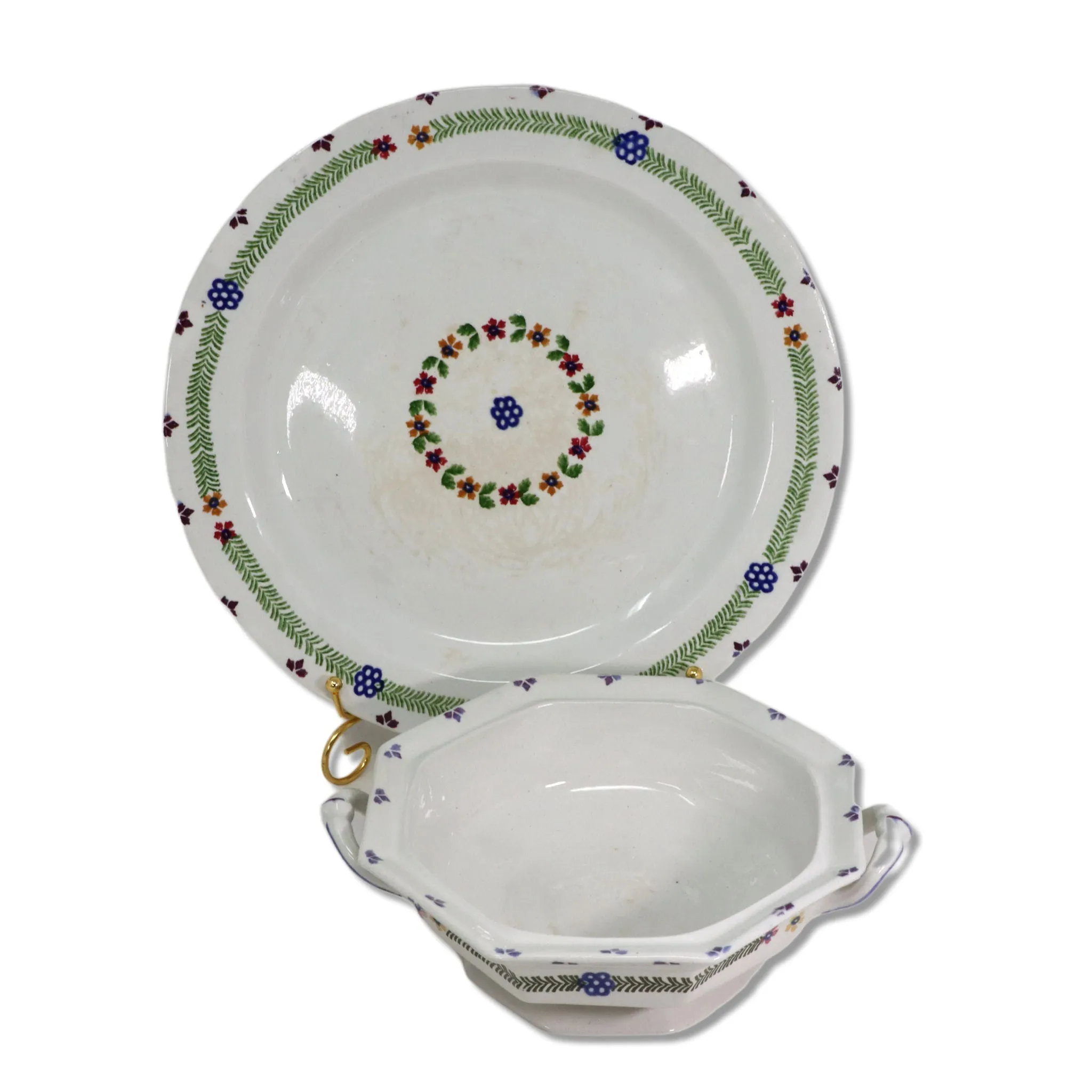 Adams China 12.5" Round Serving Platter and Vegetable Bowl ADA27