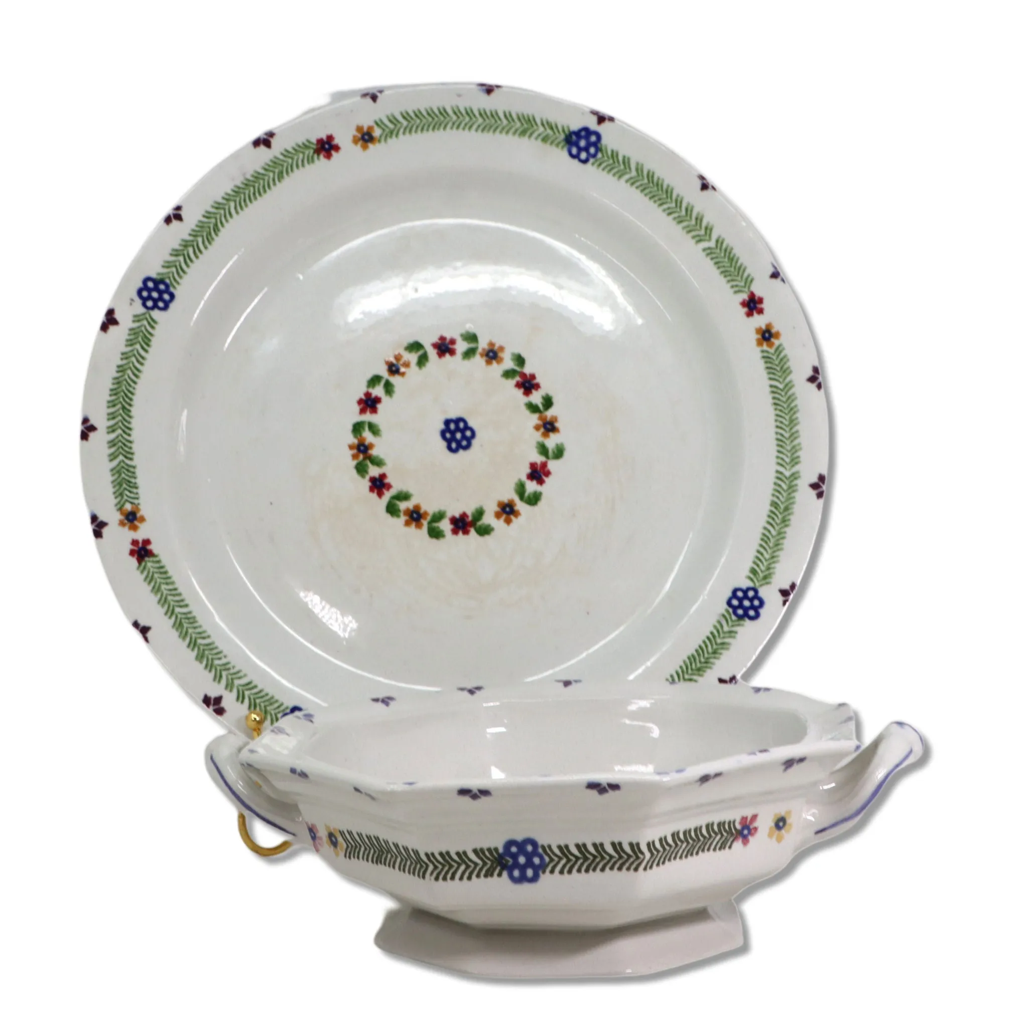 Adams China 12.5" Round Serving Platter and Vegetable Bowl ADA27