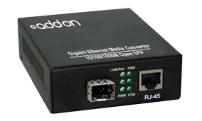 Addon Networks 1000Btx-Spf Network Media Converter 1000 Mbit/S Black