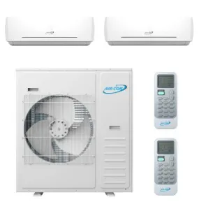 Air-Con 42,000 BTU 20 SEER 2-Zone Wall Mounted 18K 18K Mini-Split Heat Pump System