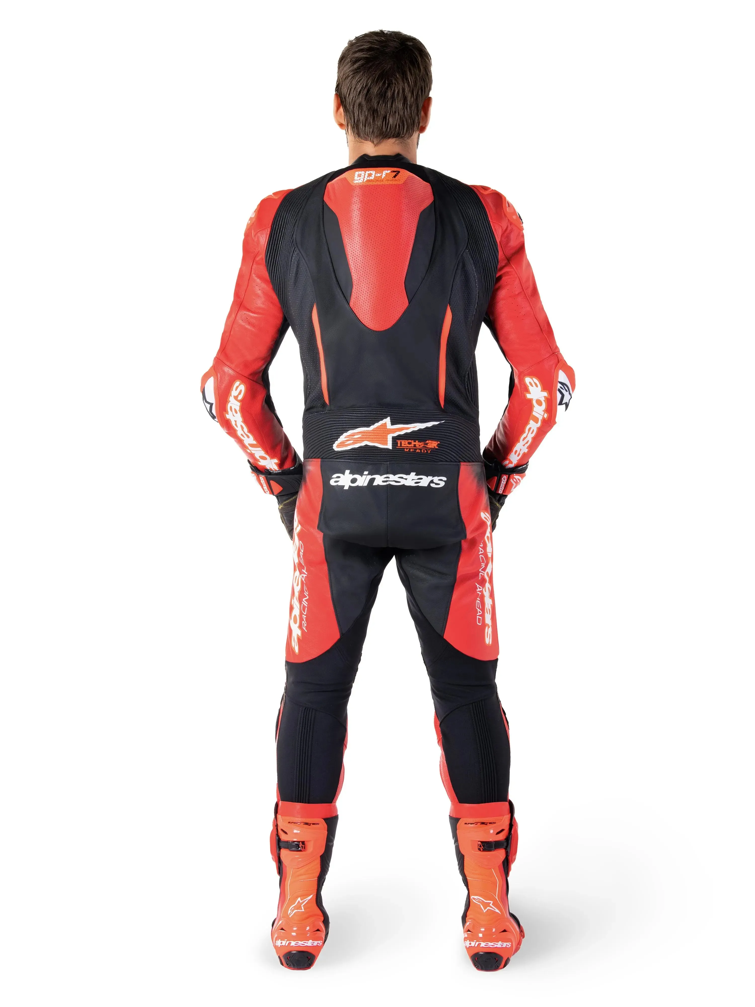 Alpinestars GP-R7 One Piece Leather Suit Black / Mid Red