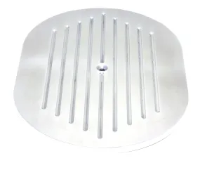 ALUMINUM 12" OVAL AIR CLEANER PAPER FILTER BALL MILLED - CHROME