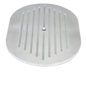 ALUMINUM 12" OVAL AIR CLEANER TOP BALL MILLED - POLISHED