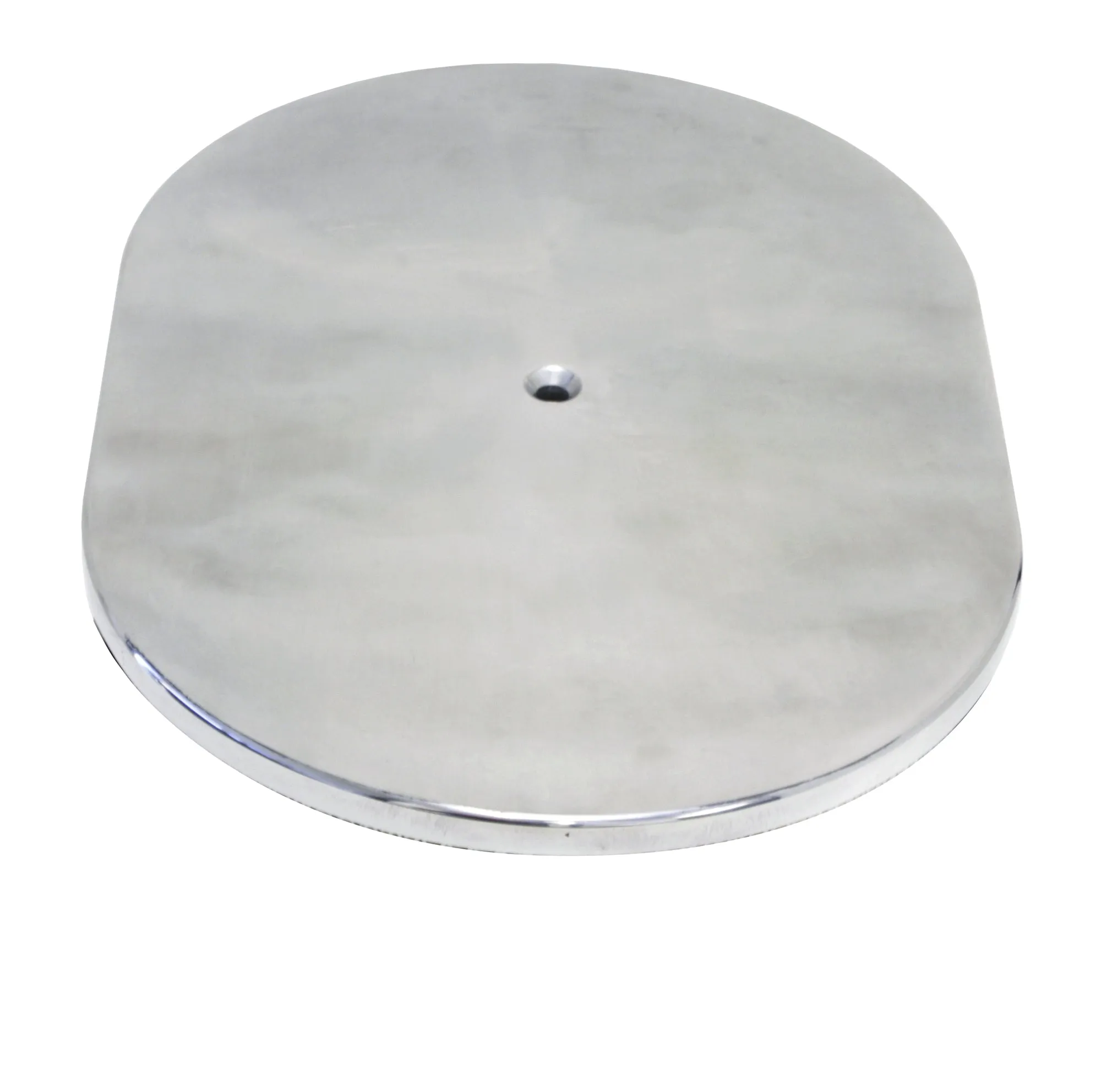 ALUMINUM 12" OVAL AIR CLEANER TOP SMOOTH - POLISHED