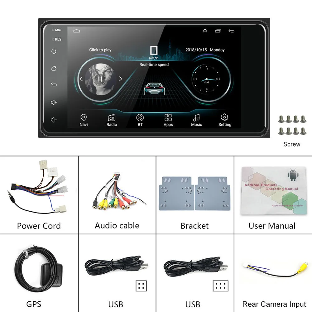 Android 11 Car Player Bluetooth Multimedia Navigation Reversing