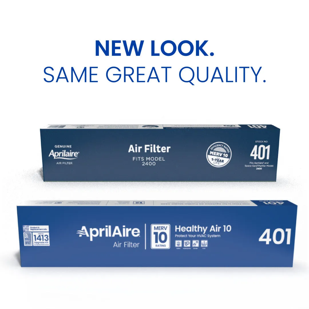 AprilAire 401 MERV 10 Air Filter for Whole-House Air Purifier Models 2400, Space-Gard 2400