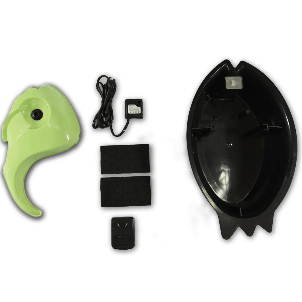 Auto Waterfall Pet Drinking Fountain Bowl - green