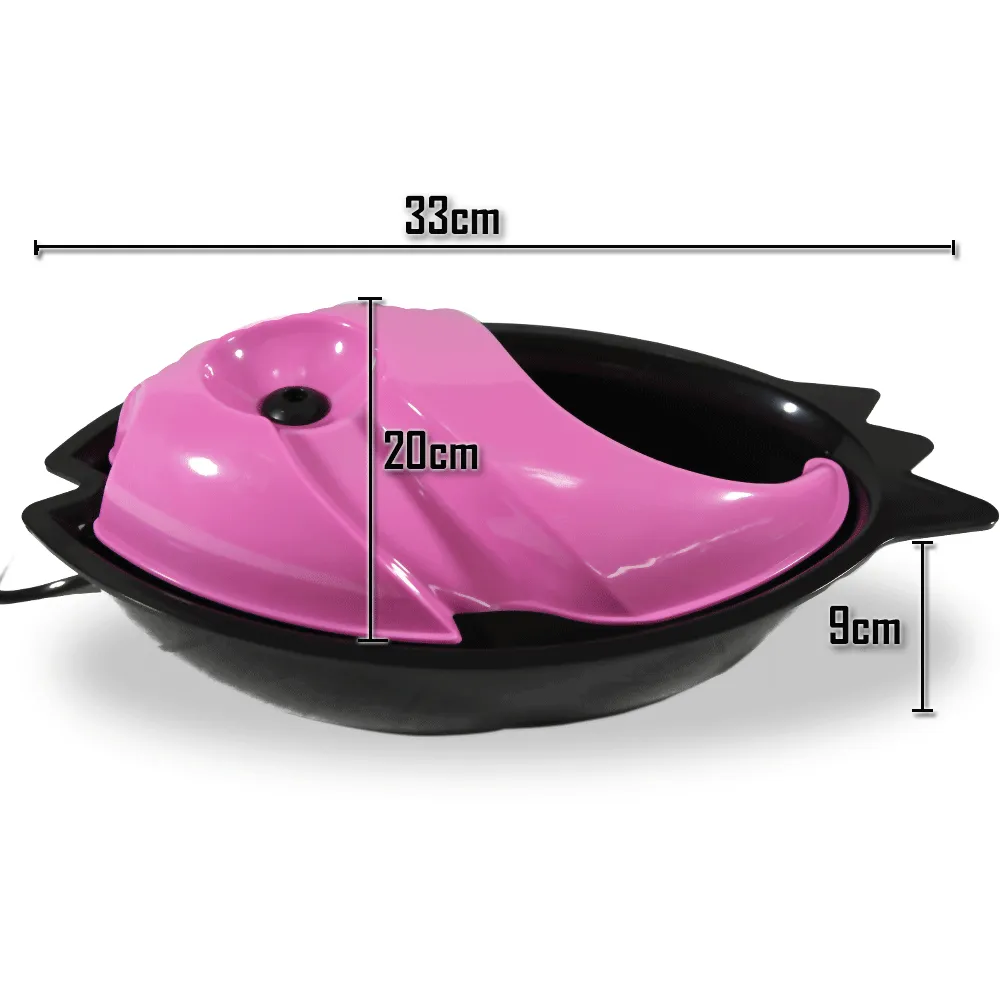 Auto Waterfall Pet Drinking Fountain Bowl - pink