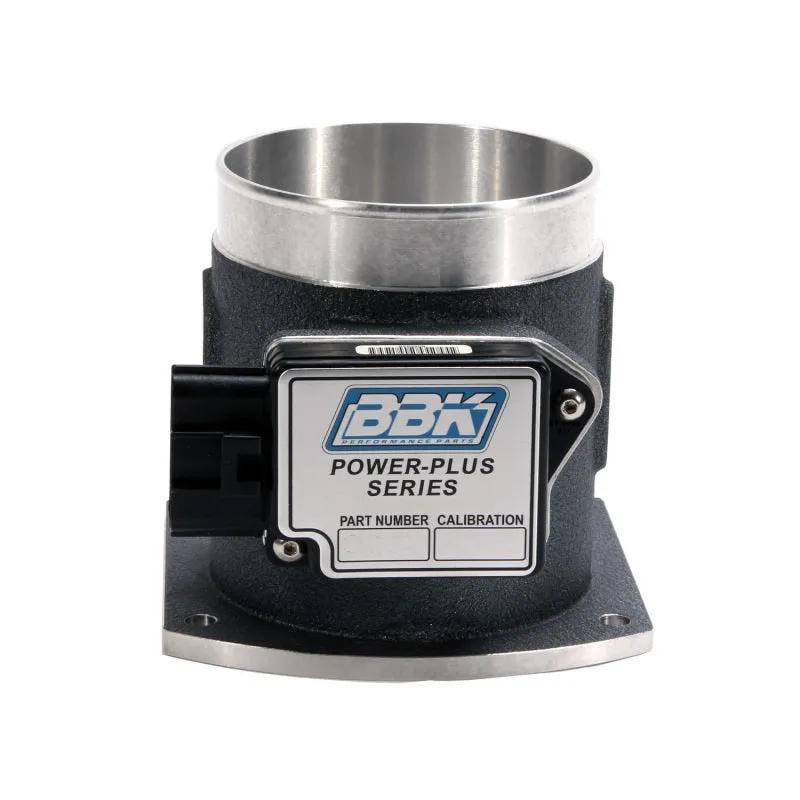 BBK Performance Mass Airflow Meter - 76 mm - Aluminum Housing - Black Powder Coat - 19 lb Injectors - Cold Air Intakes - Ford Mustang 1994-95