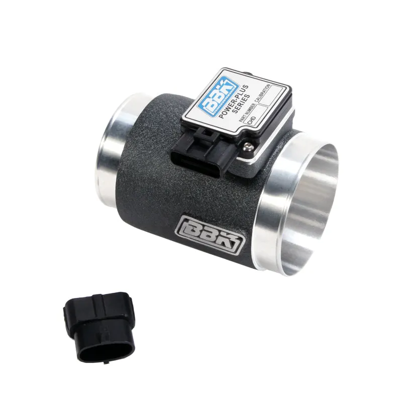 BBK Performance Mass Airflow Meter - 76 mm - Aluminum Housing - Black Powder Coat - 30 lb Injectors - Cold Air Intakes - Ford Mustang 1986-93