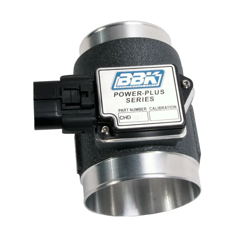 BBK Performance Mass Airflow Meter - 76 mm - Aluminum Housing - Black Powder Coat - 30 lb Injectors - Cold Air Intakes - Ford Mustang 1986-93
