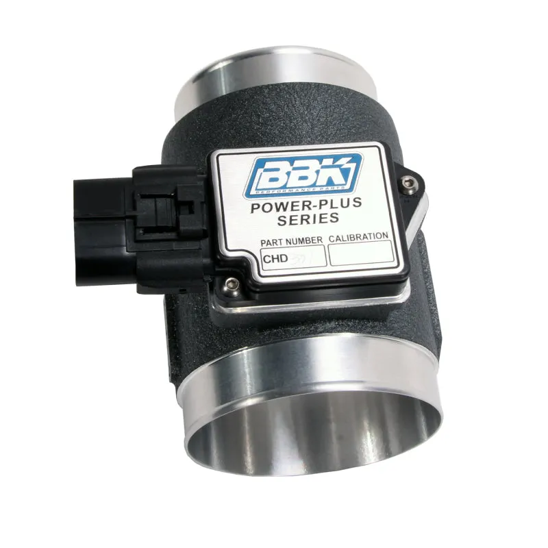 BBK Performance Mass Airflow Meter - 76 mm - Aluminum Housing - Black Powder Coat - 30 lb Injectors - Cold Air Intakes - Ford Mustang 1986-93