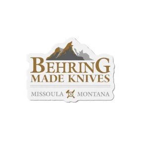 Behring Made Knives Die-Cut Magnet - Montana Mountain Design