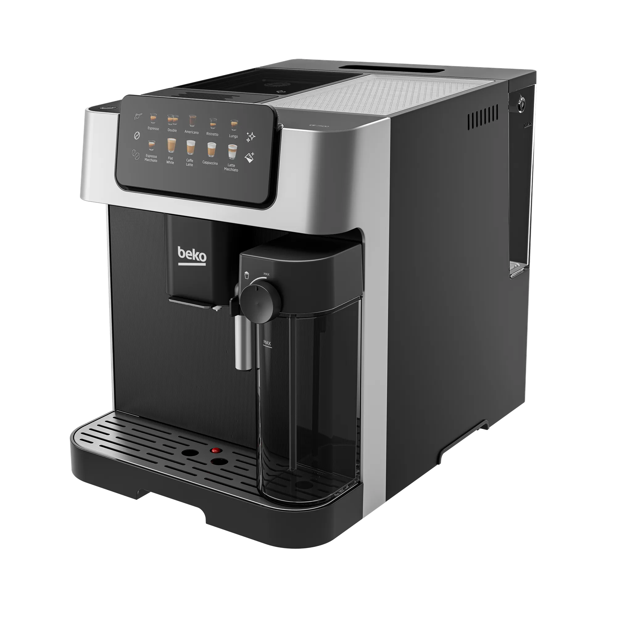 Beko - Fully Autometic Espresso Machine with Integrated Milk Cup, CEG 7304 X MESSI V - Black