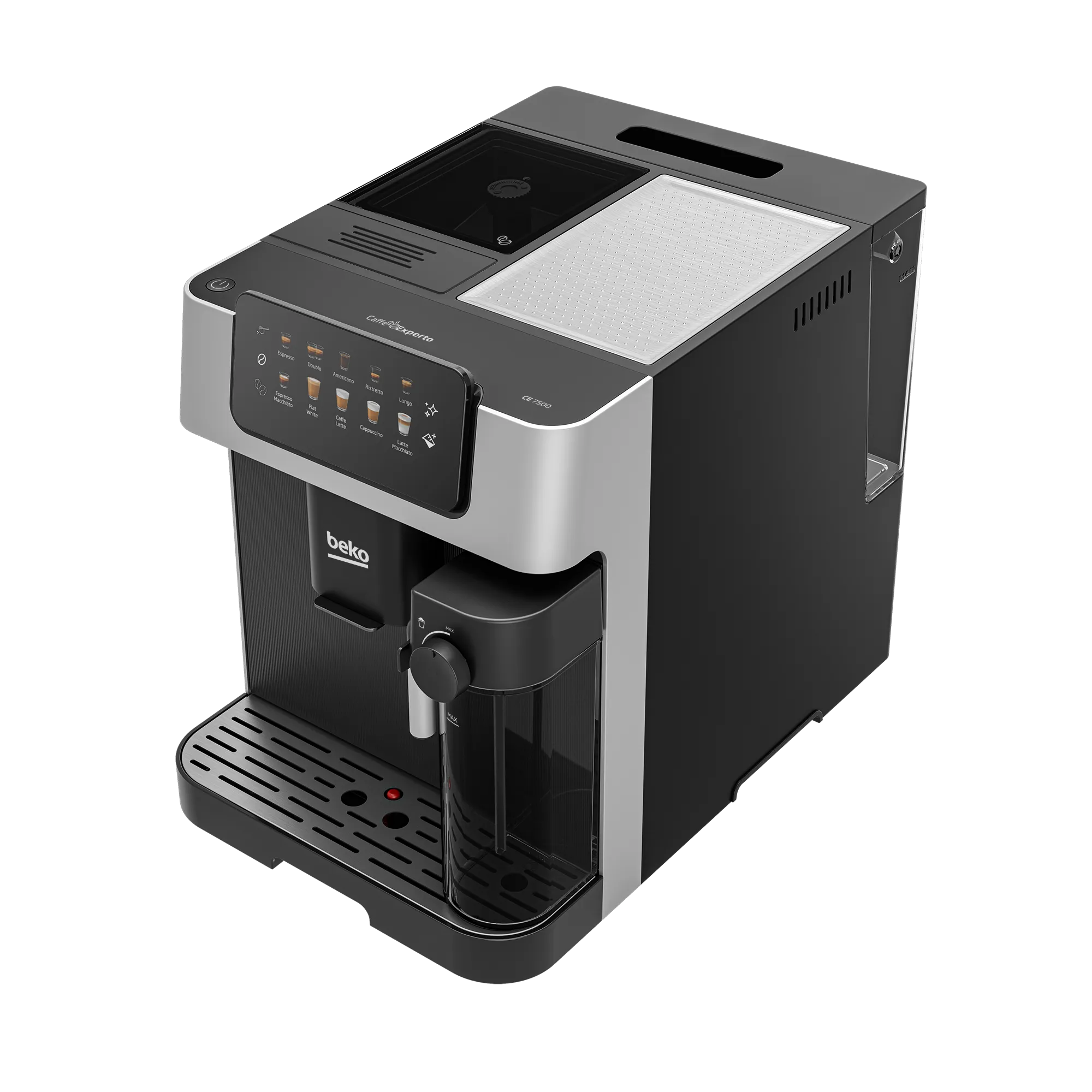 Beko - Fully Autometic Espresso Machine with Integrated Milk Cup, CEG 7304 X MESSI V - Black