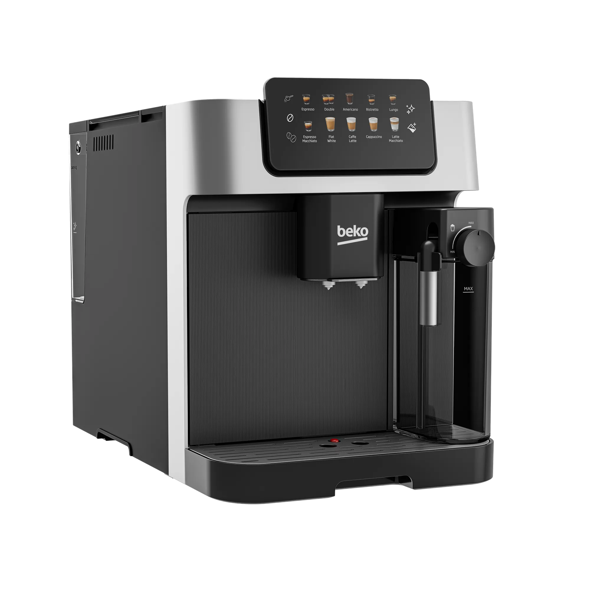 Beko - Fully Autometic Espresso Machine with Integrated Milk Cup, CEG 7304 X MESSI V - Black
