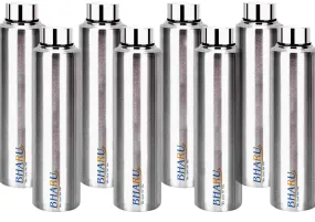 Bharu Stainless Steel Fridge Water Bottle ( Pack of 8)