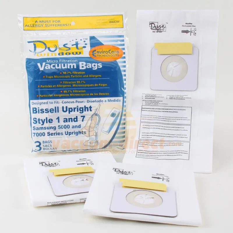 Bissell - Samsung Style 1 & 7  5000 & 7000 Vacuum Bags by EnviroCare 3 Pack #840DW
