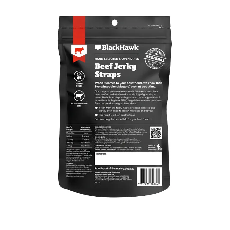 Black Hawk Beef Jerky Dog Treats 100g