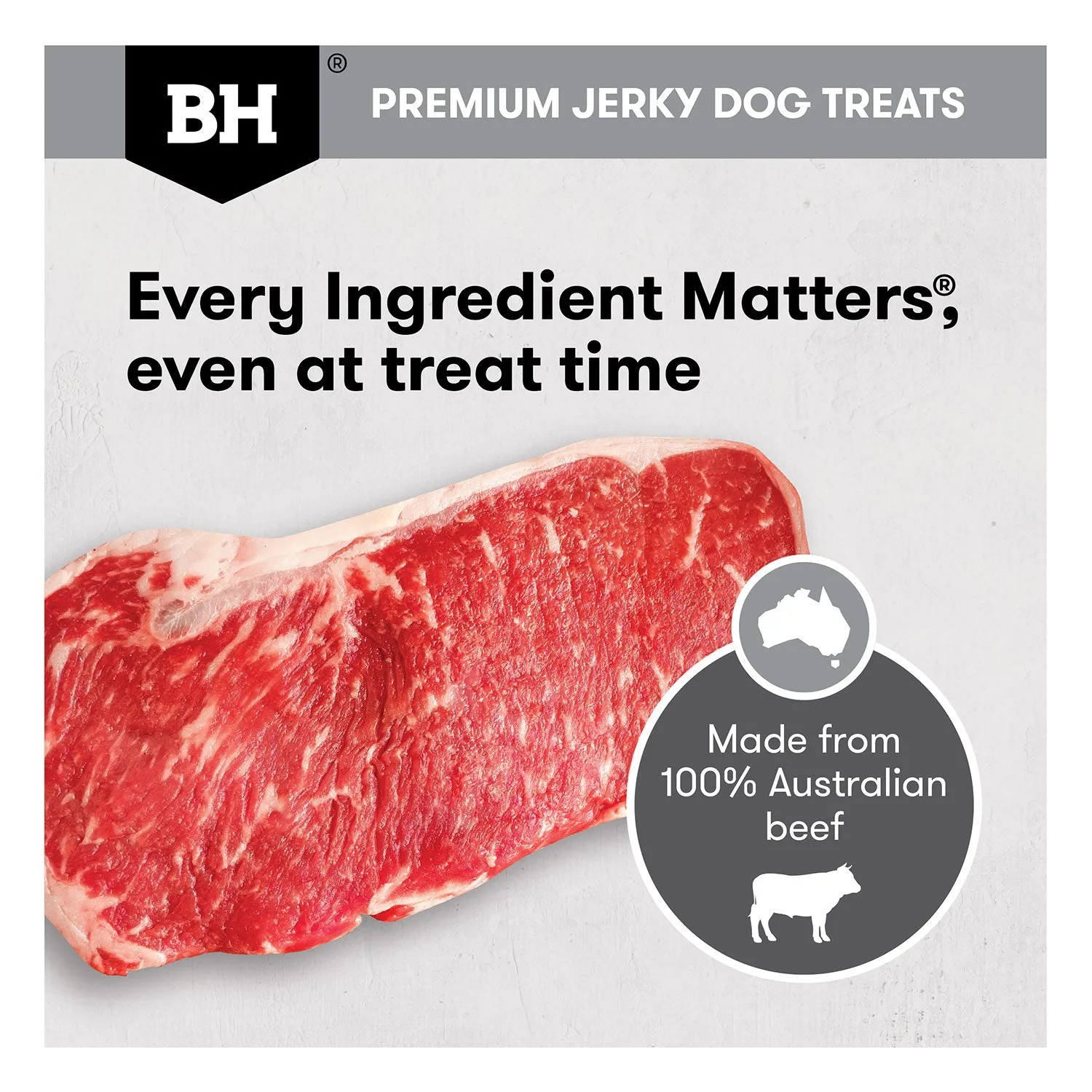 Black Hawk Beef Jerky Straps Dog Treat 100g