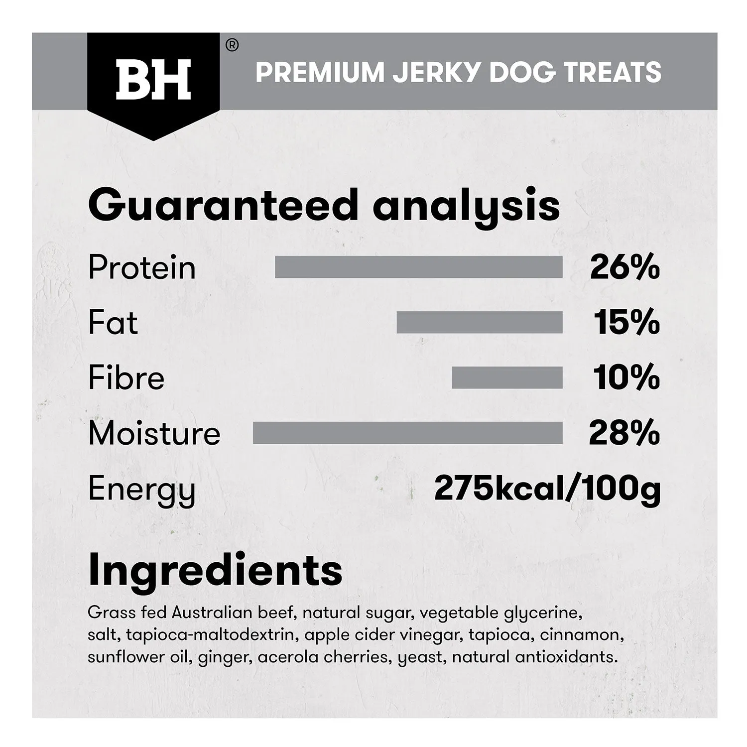 Black Hawk Beef Jerky Straps Dog Treat 100g