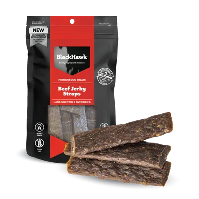 Black Hawk Dog Beef Straps 100G