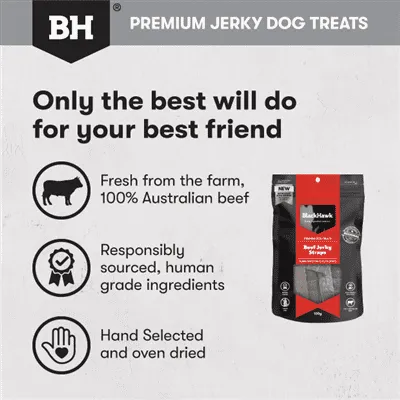 Black Hawk Dog Beef Straps 100G