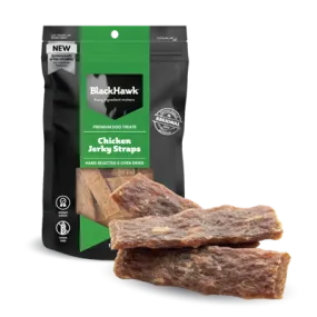 Black Hawk Dog Chicken Straps 100G