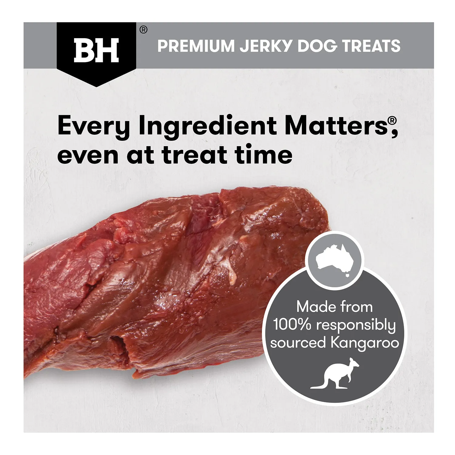 Black Hawk Kangaroo Jerky Straps Dog Treat 100g