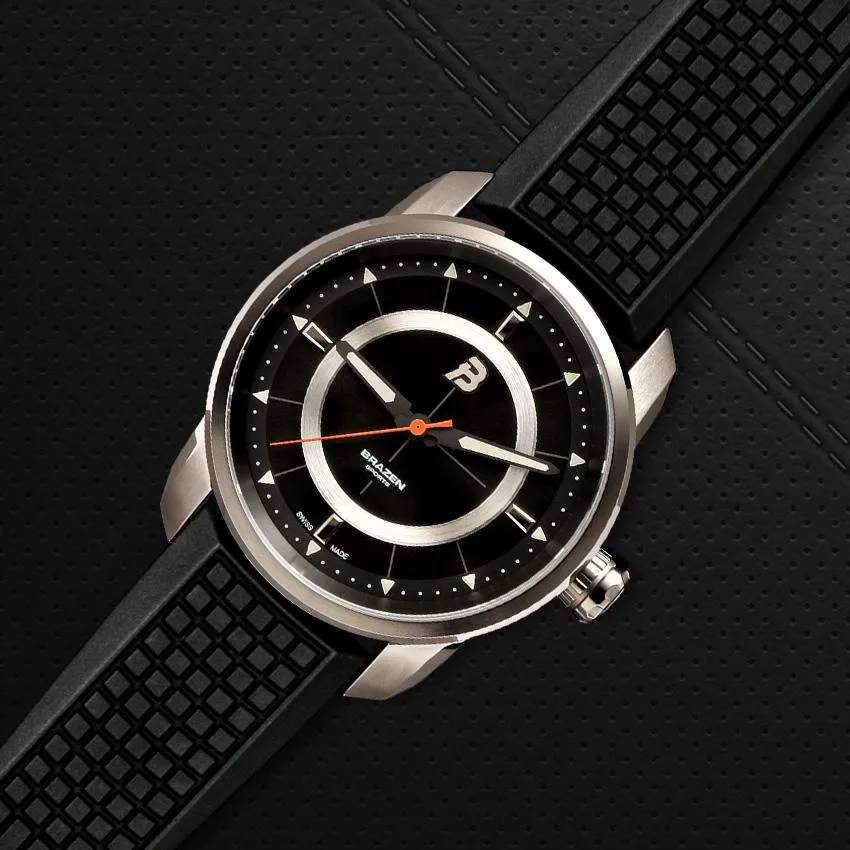 Black Rubber Watch Strap