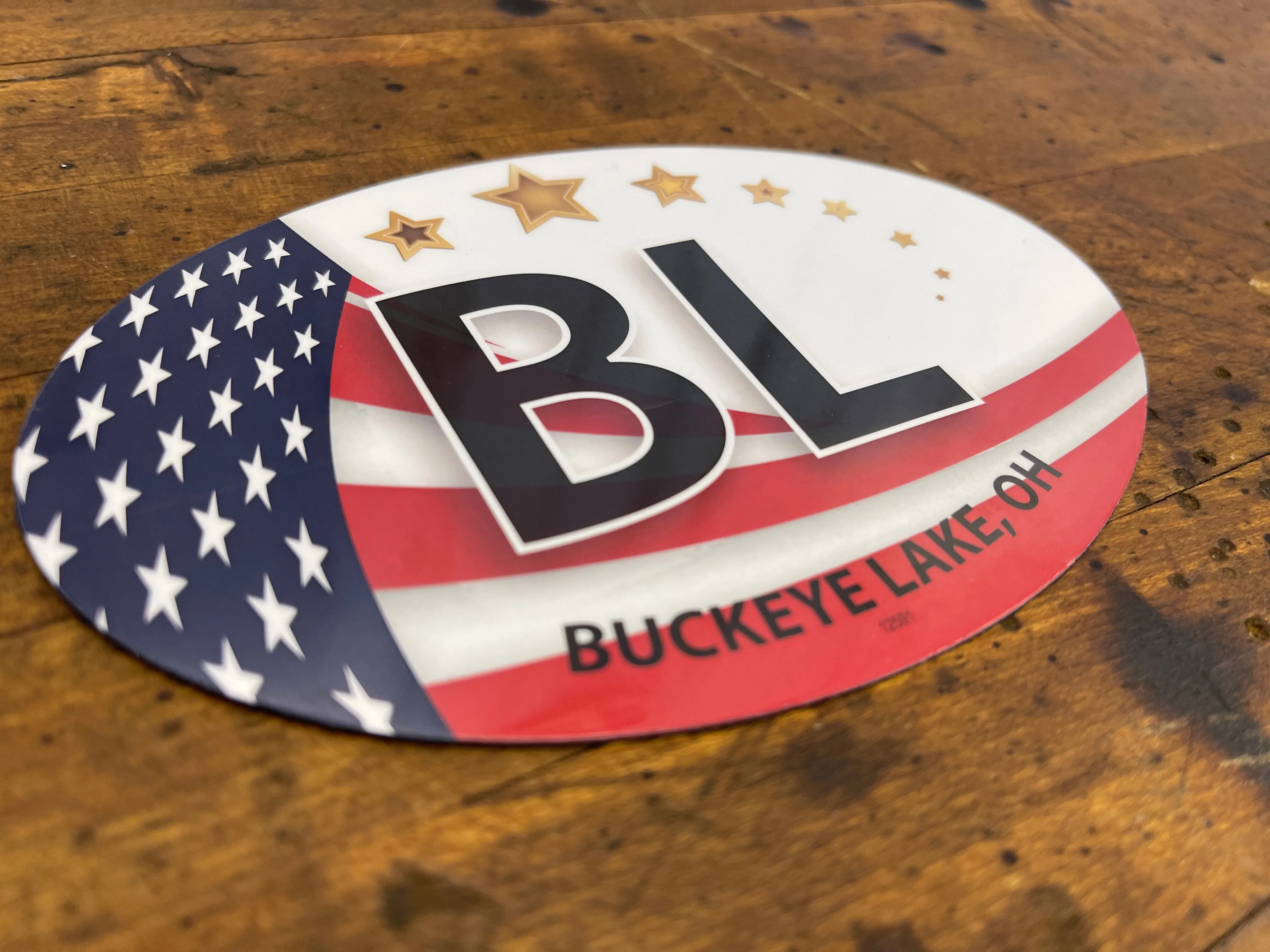 BL/Buckeye Lake Ohio Oval Flag Destination Magnet