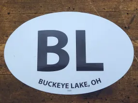 BL/Buckeye Lake Ohio Oval White Background
