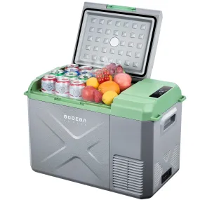 BODEGACOOLER 12 Volt Car Refrigerator, 26 Quart Car Fridge, -4℉-68℉ Portable Freezer, Electric Compressor Cooler 12/24V DC100-240 Volt AC for Outdoor RV Camping Travel Vehicles Home Use