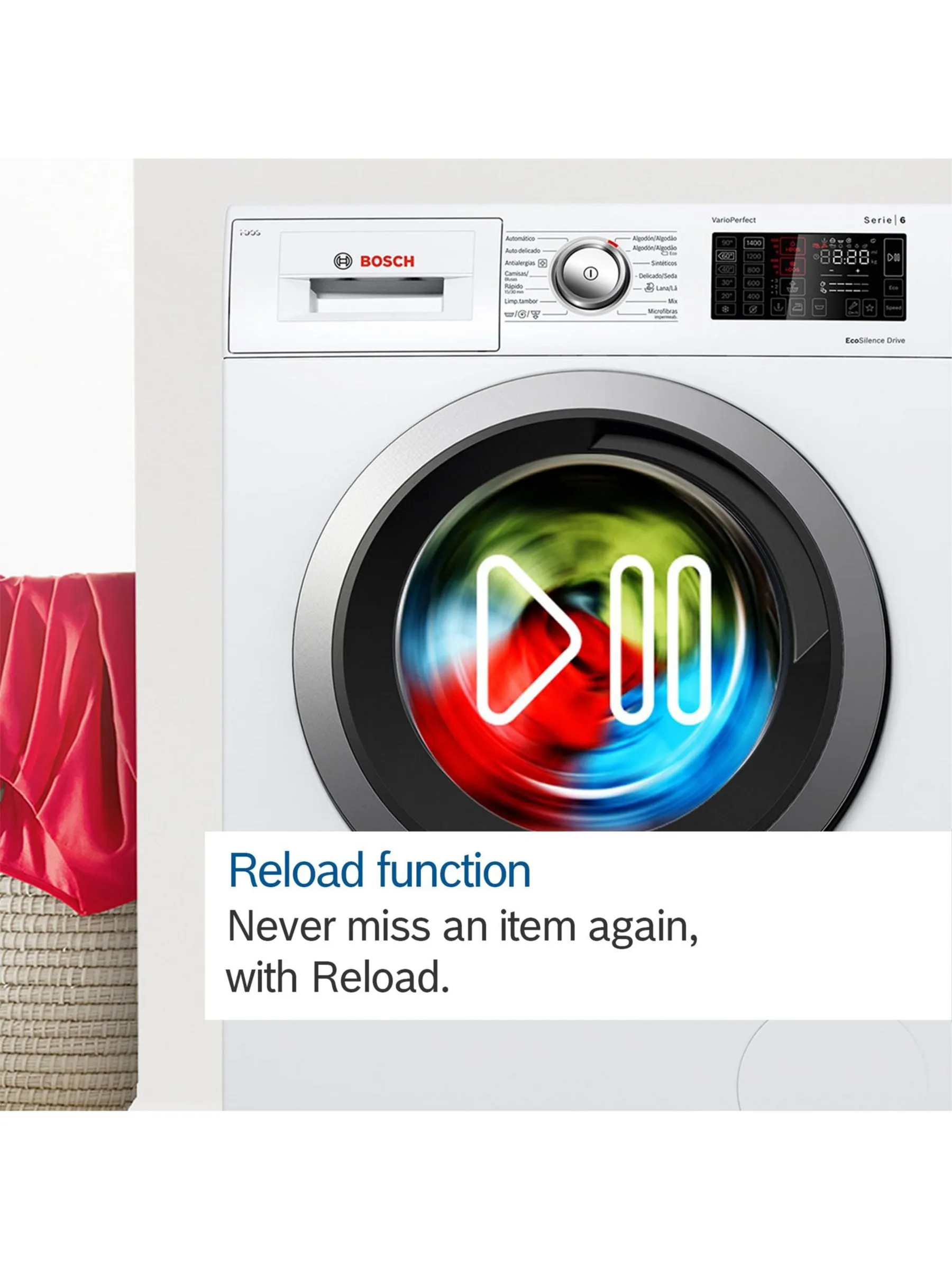 Bosch Series 6 WGG254F0GB Freestanding Washing Machine, 10kg Load, 1400rpm Spin, White