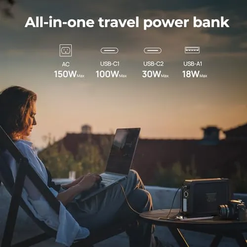 BougeRV 240Wh Portable Power Station, Solar Generator with AC outlet, JuiceGo LiFePO4 Generators for Emergency Power Supply, Camping, Travel, Home Backup, and RV