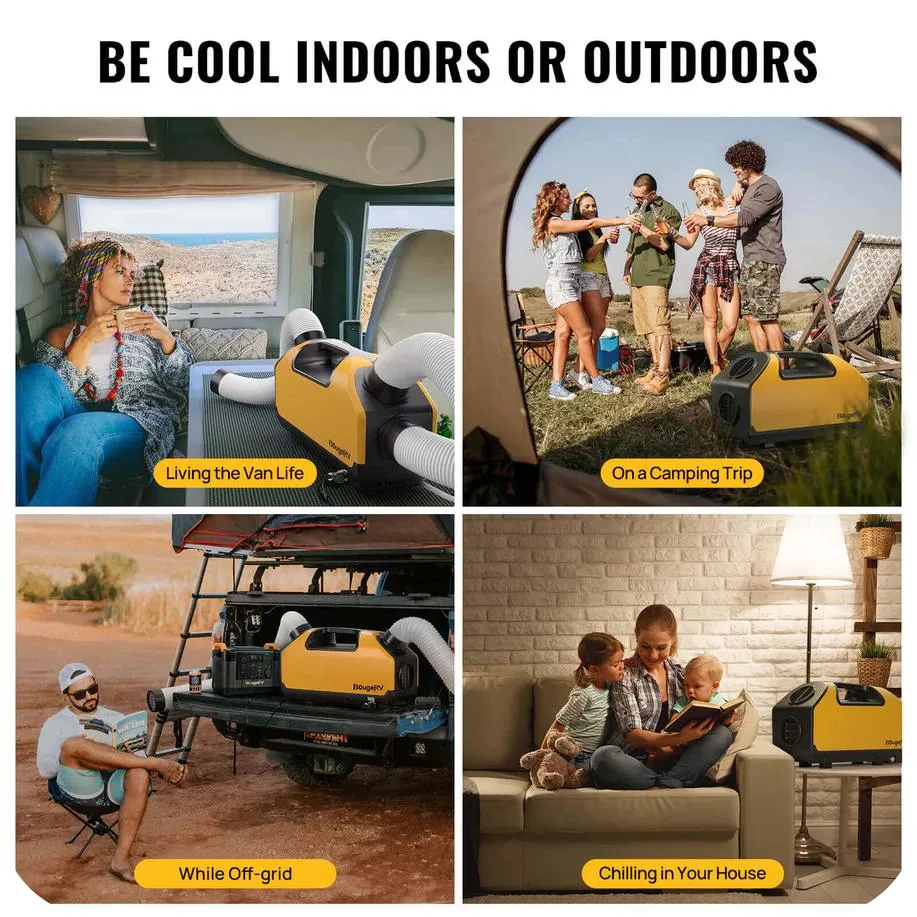 BougeRV Portable Air Conditioner & FORT 1500 1456Wh Power Station