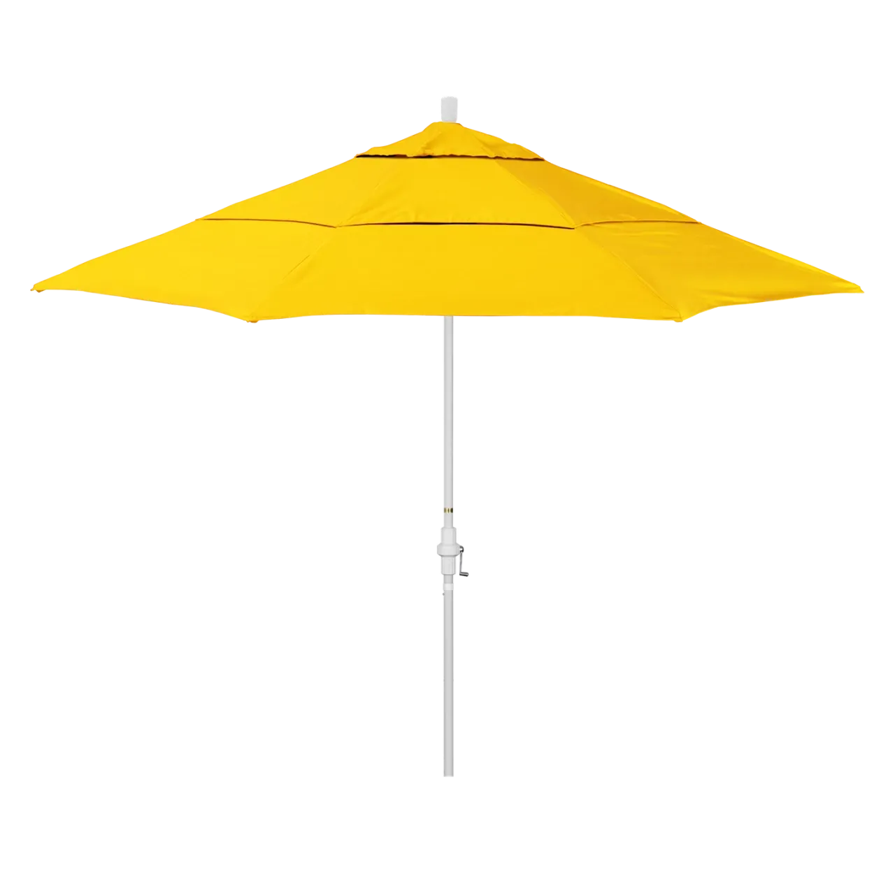 California Umbrella Golden State Series 11 ft Patio Umbrella: Collar Tilt, Crank Lift, and Aluminum Construction