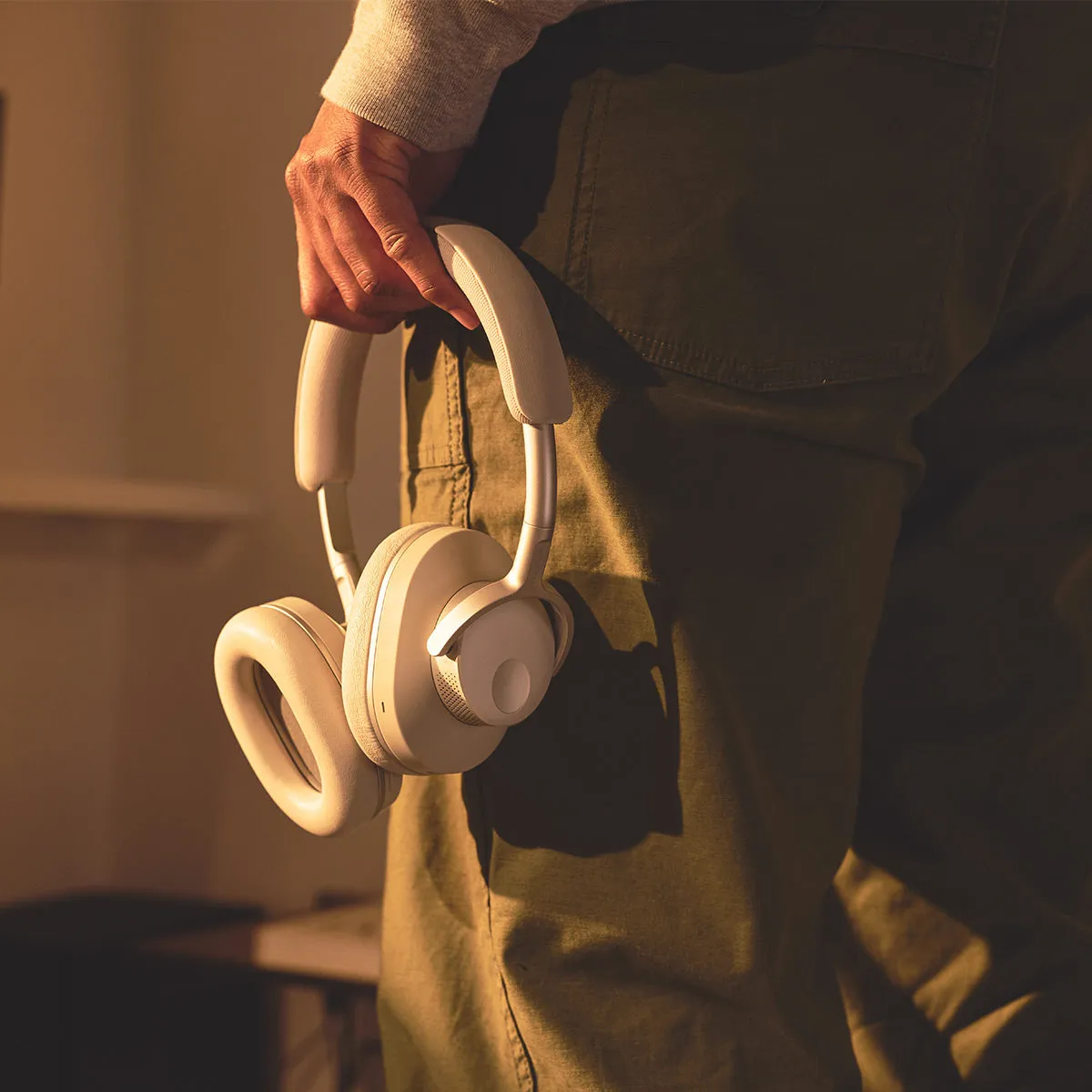 Cambridge Audio P100 Over-Ear Headphones with Active Noise Cancellation (White)