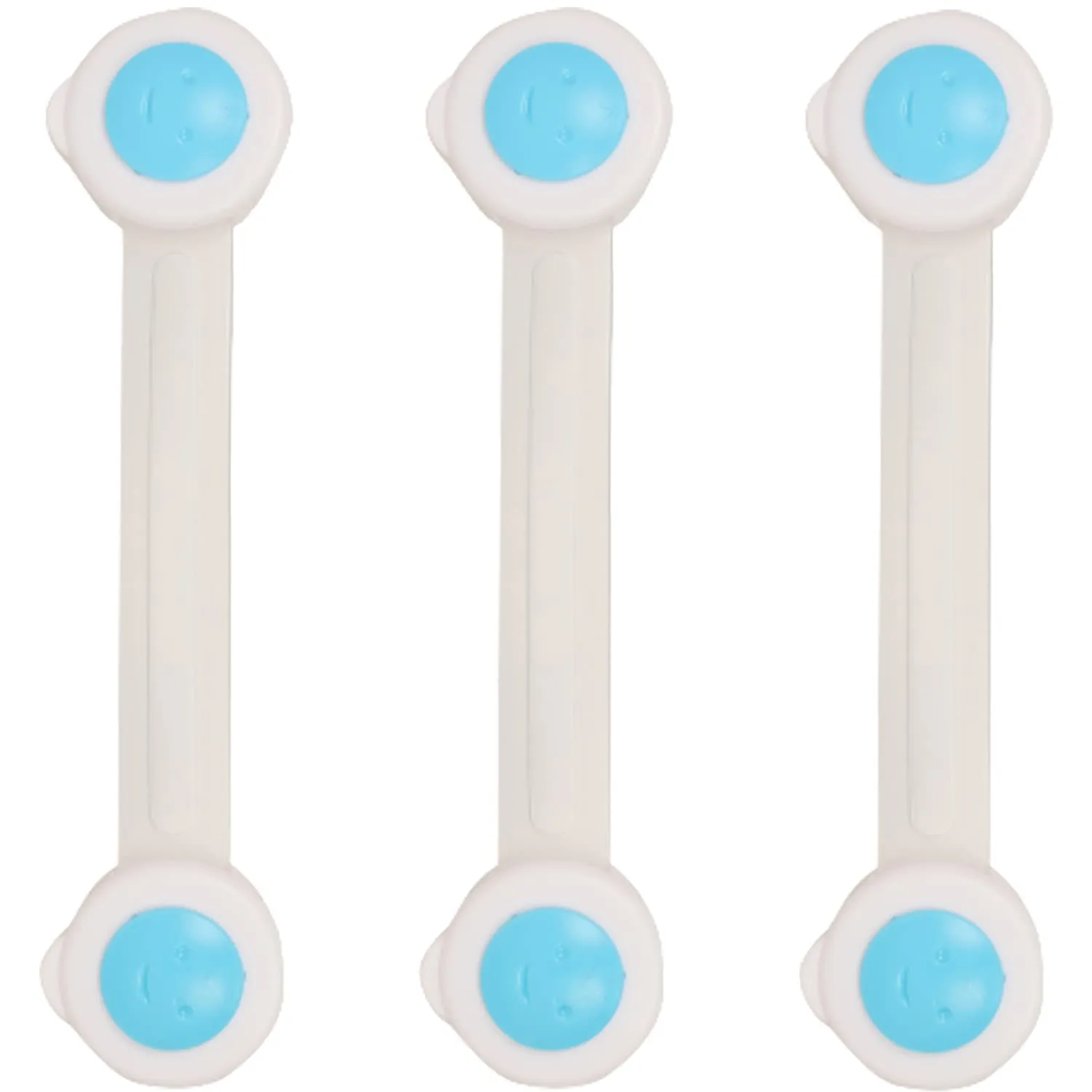 Child Safety Strip Locks 3 pcs Baby Locks for Cabinets and Drawers, Toilet, Fridge & More. Easy Installation, No Drilling Required