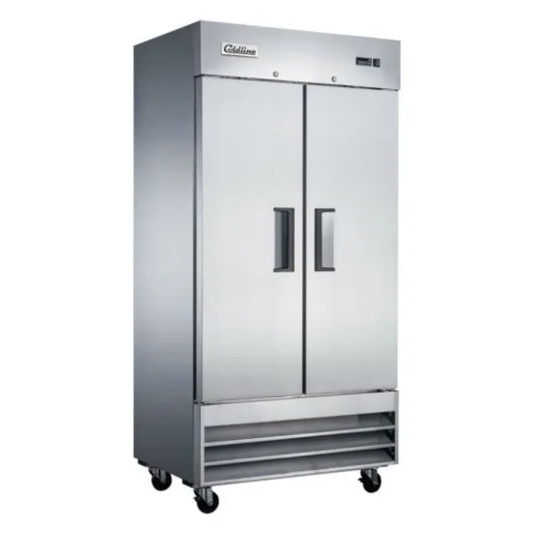 Coldline C35R 40" Solid Double Door Commercial Reach-In Refrigerator, Stainless Steel