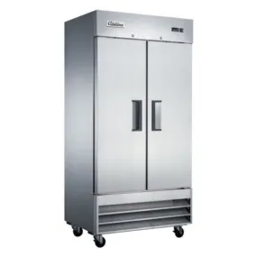 Coldline C35R 40" Solid Double Door Commercial Reach-In Refrigerator, Stainless Steel