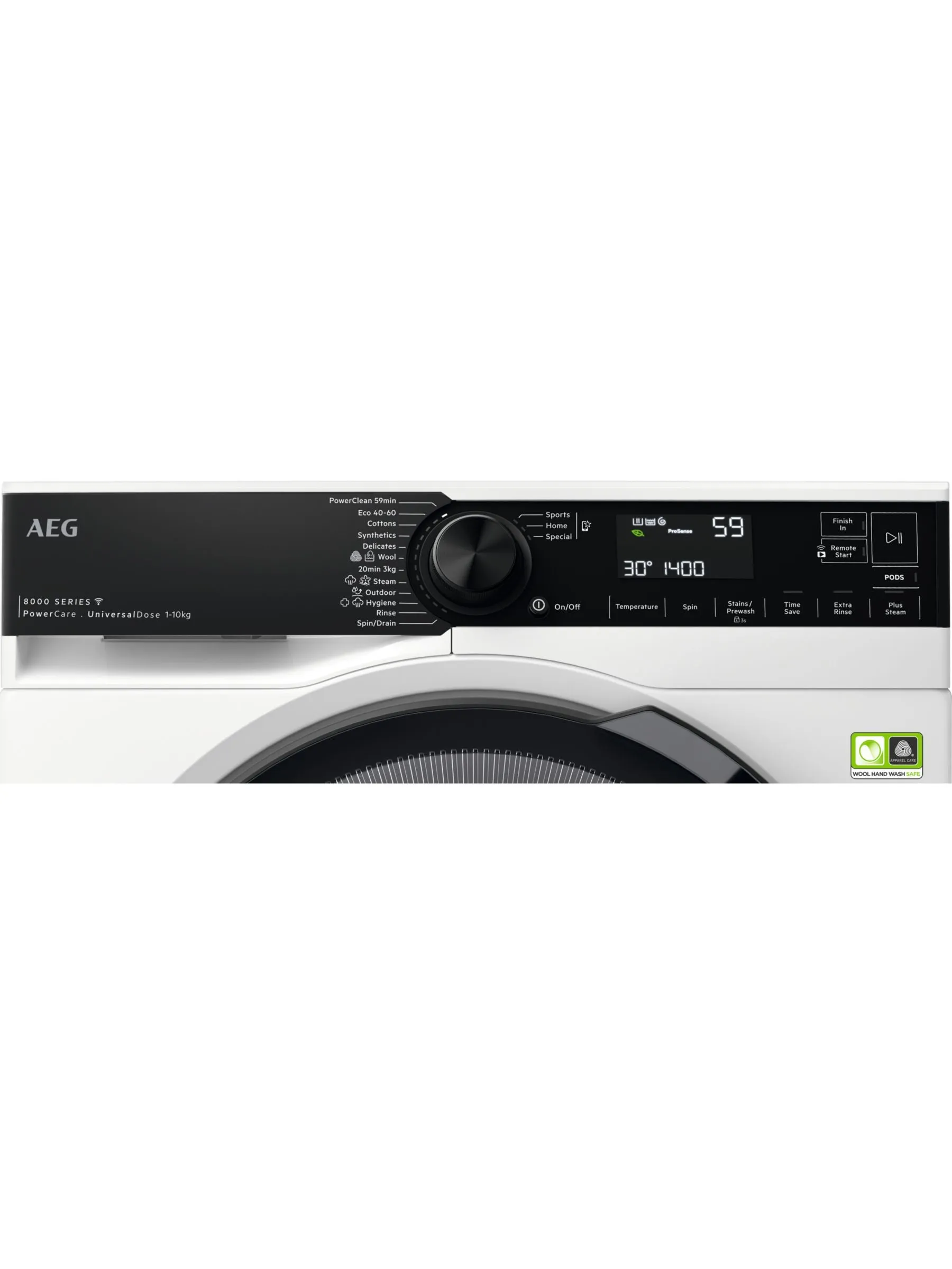 Copy of AEG 8000 LFR84146UC FreeAEG 8000 LFR84146UC Freestanding Washing Machine, 10kg Load, 1400rpm Spin, Whitestanding Washing Machine, 10kg Load, 1400rpm Spin, White