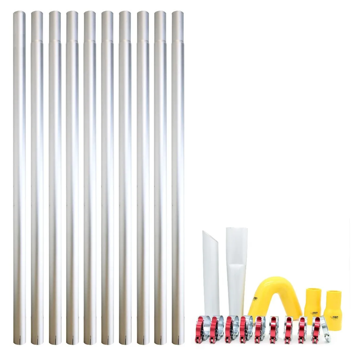 Cyclone Triple 3600 Gutter Vacuum (20gal), 40 Foot Aluminum Gutter Poles and Bag